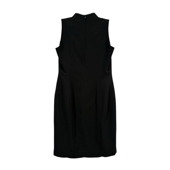 Jones New York Embellished V Neck Midi Sleeveless Spilt Hem Dress Black Size 4 - Picture 3 of 10